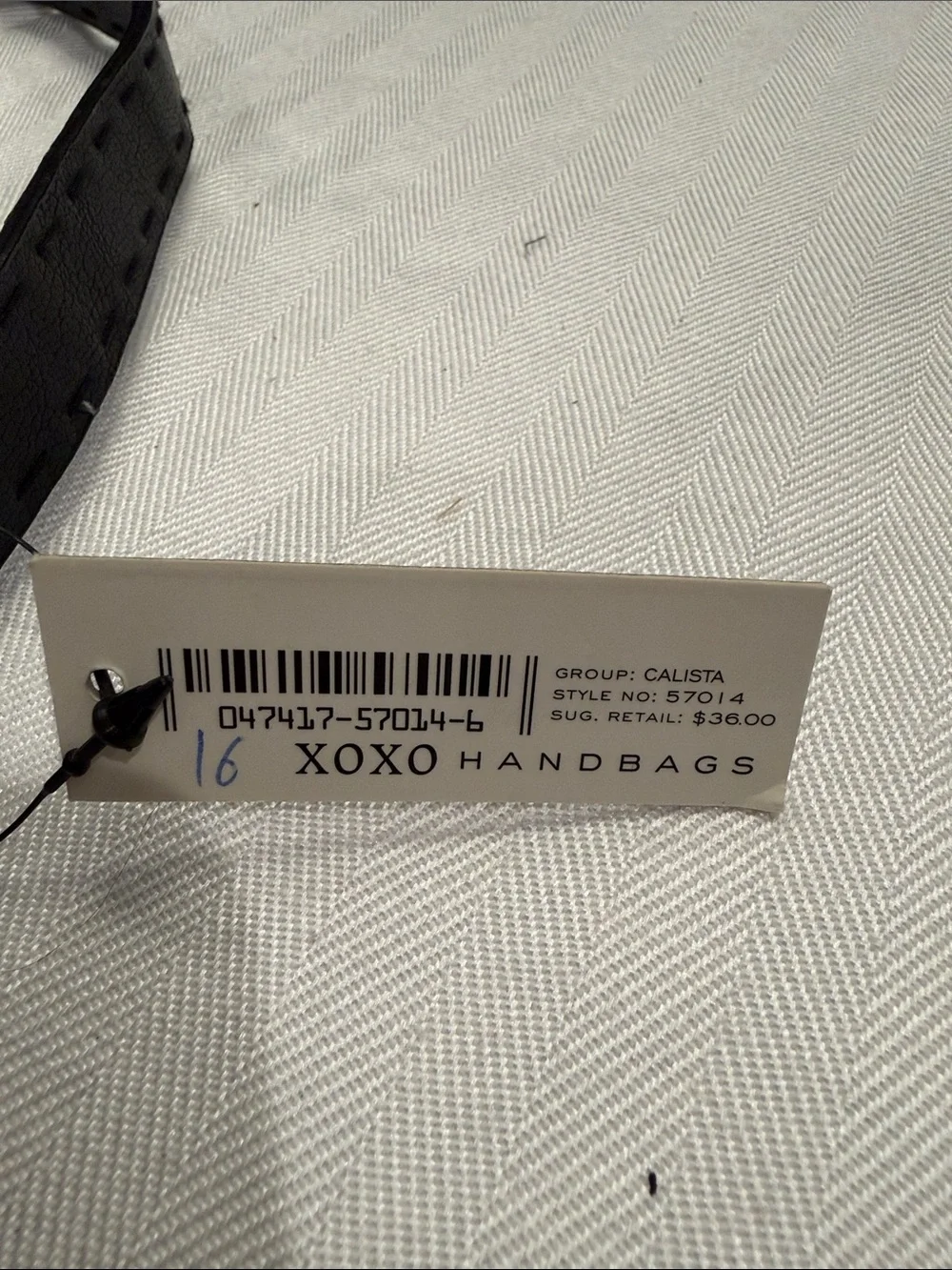 XOXO Black Stud-Trim Faux Leather Shoulder Bag